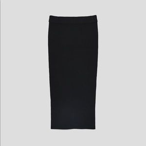 Zara midi ribbed skirt